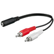 CABLE 2RCA(P)-3.5mm(S) 0.2m
