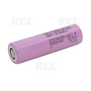 RECHARGEABLE BATTERY Li-On 3.6V 2.6Ah, I=max 10A, 18x65mm