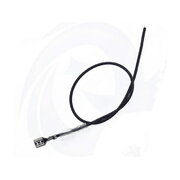 TIP 6.3mm with wire, black with protection, 22AWG, wire length 30cm