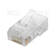 PLUG RJ-45 8P8C, CAT5e,  for round Cable/for hard wire